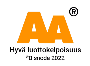 Oranssi AA-logo, jonka alla on teksti Hyvä luottokelpoisuus ja vuosiluku 2022.